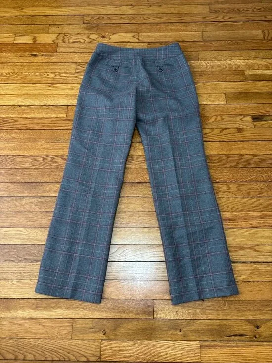 Talbots Womens Dress Pants Size 6 Gray Plaid Wool Blend Trousers Lined 29x31 - Picture 5 of 5